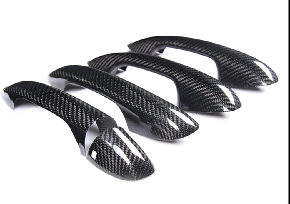 New Carbon Fiber Handle Covers Compatible with Mercedes Benz CLA C118 2019-2022 CLA180 CLA200 CLA250 (Four Door with Touch Auto Lock)