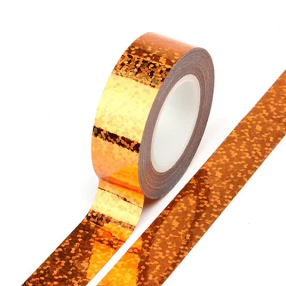 Rose Gold Foil Washi Tape Premium Metallic Self-Adhesive Masking Tape for Wall Decor, Crafts, Scrapbooking, TV Edging, Card Making, Gift Wrapping, Decorative DIY Washi Tape 0.59in x 197 inches