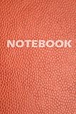 faux leather notebook (red): printed cover / notebook / diary / birthday and holiday gift