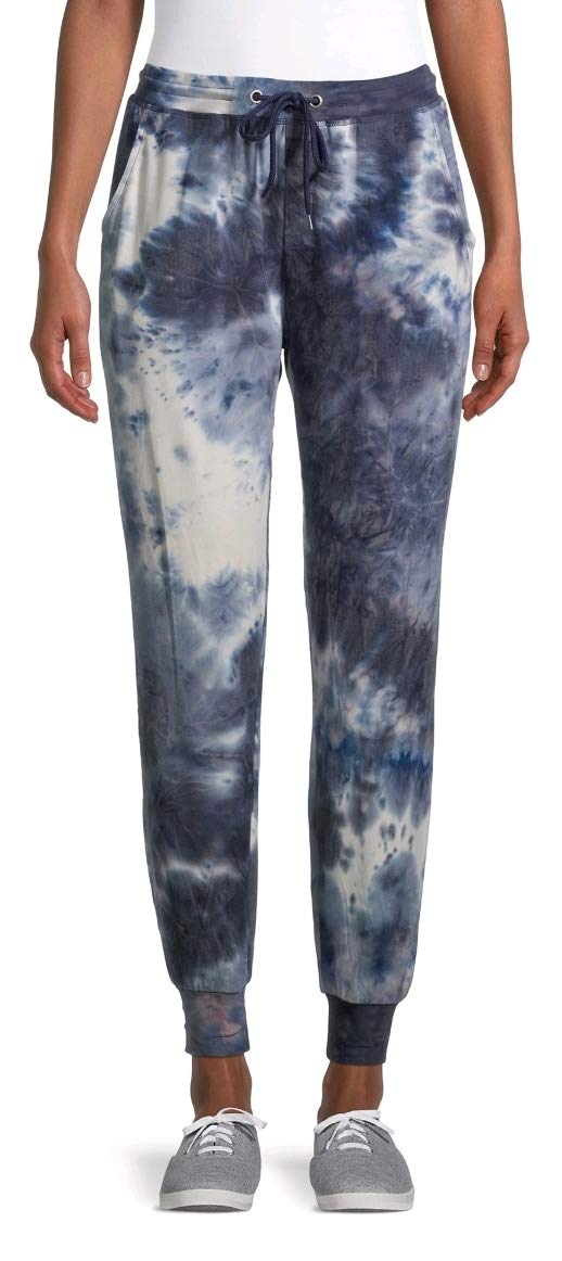 Derek Heart Black Tie Dye Brushed Yummy Fleece Jogger Pants