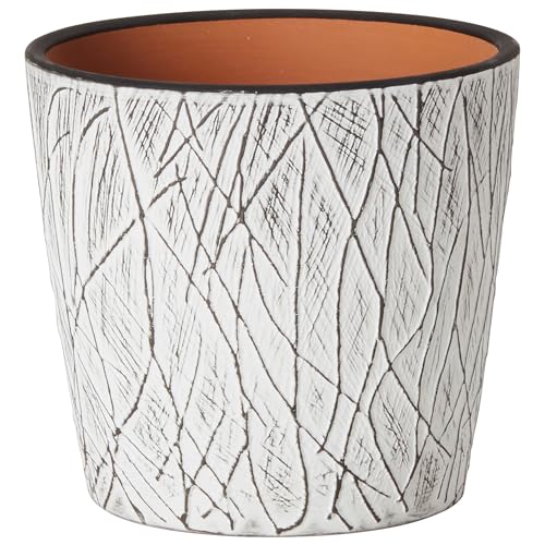 Annastore Blumenübertopf Twig aus Keramik in vielen Farben und Größen - Blumentopf aus Keramik Übertopf Größe Ø 7 cm/H 6 cm, Farbe schwarz-weiß