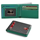 RUNBOX Wallet for Men Slim 11 Credit Card Holder Slots Leather RFID Blocking Small Thin Men's Wallet