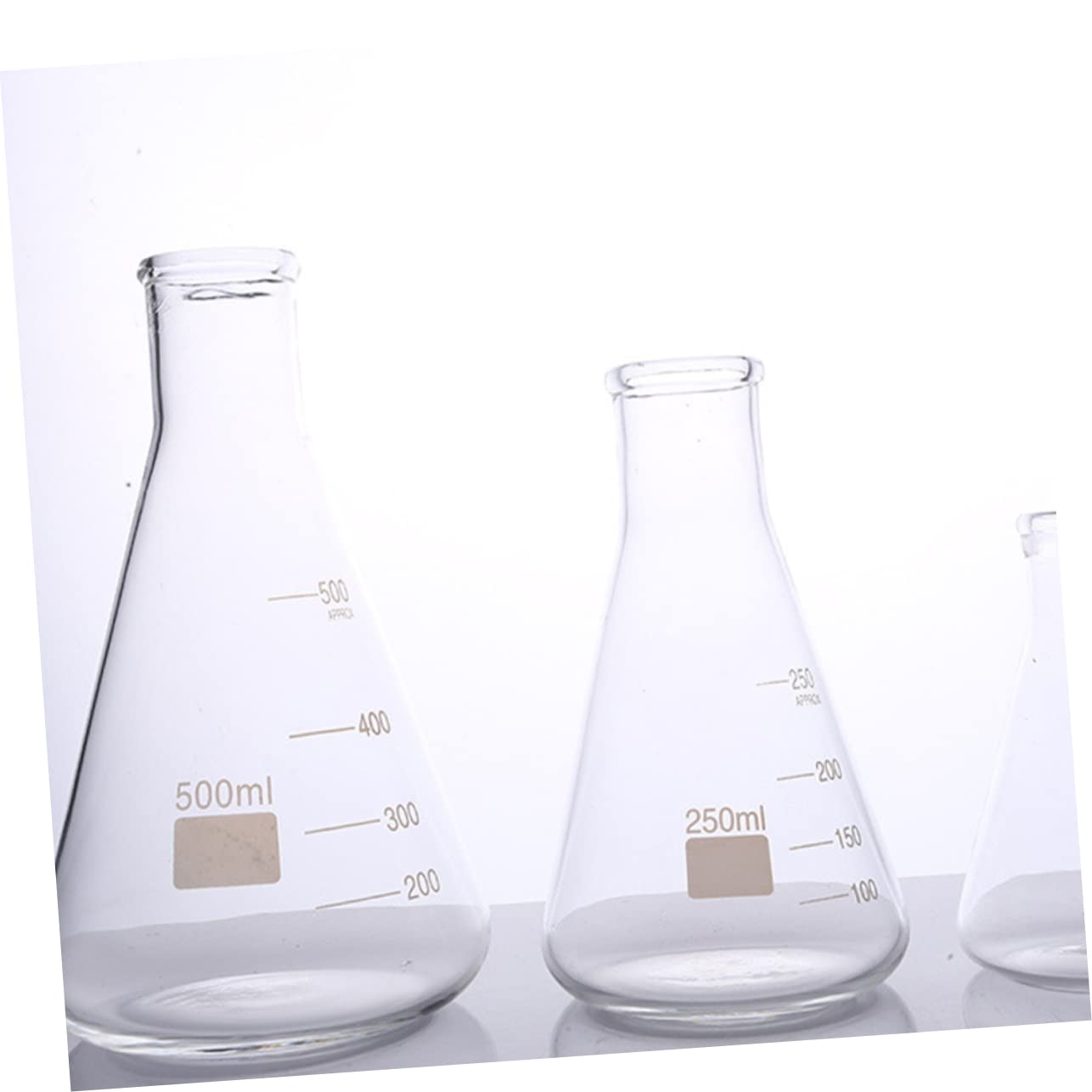 VILLFUL Erlenmeyer Flask Laboratory Supplies Scientific Clear Flask Bottom Boiling Flask Flat-Bottomed Flask Conical Flask Science Lab Flask Narrow Mouth Flask Glass Transparent