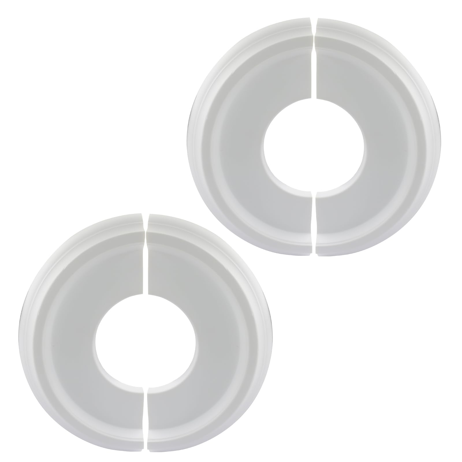 Piutouyar White Split Ceiling Medallion, 2 Pcs 10" OD x 4" ID Covers Plate — Amazon image 5