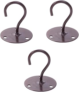 ULTECHNOVO Clothes Rack Ceiling Hooks Heavy Duty 3pcs Ceiling Hooks for Hanging Lights Chandelier Hook Lantern Net Ceiling Hooks Hook up Clothes Hanger