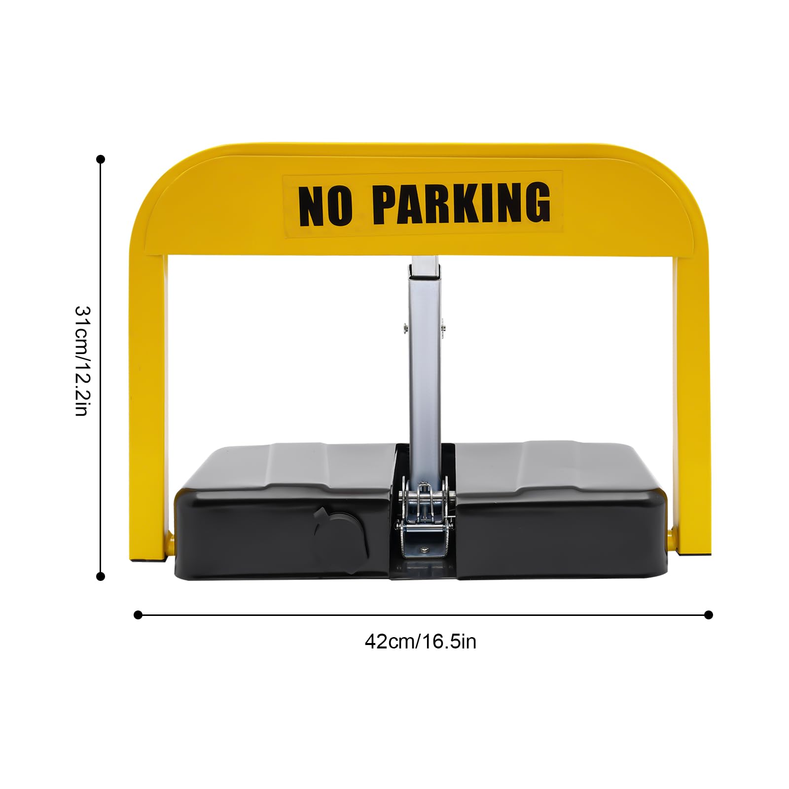 Bloqueo de aparcamiento para coche, cerradura de aparcamiento, mando a distancia automático, cerradura de aparcamiento, plegable, con 2 llaves (amarillo)