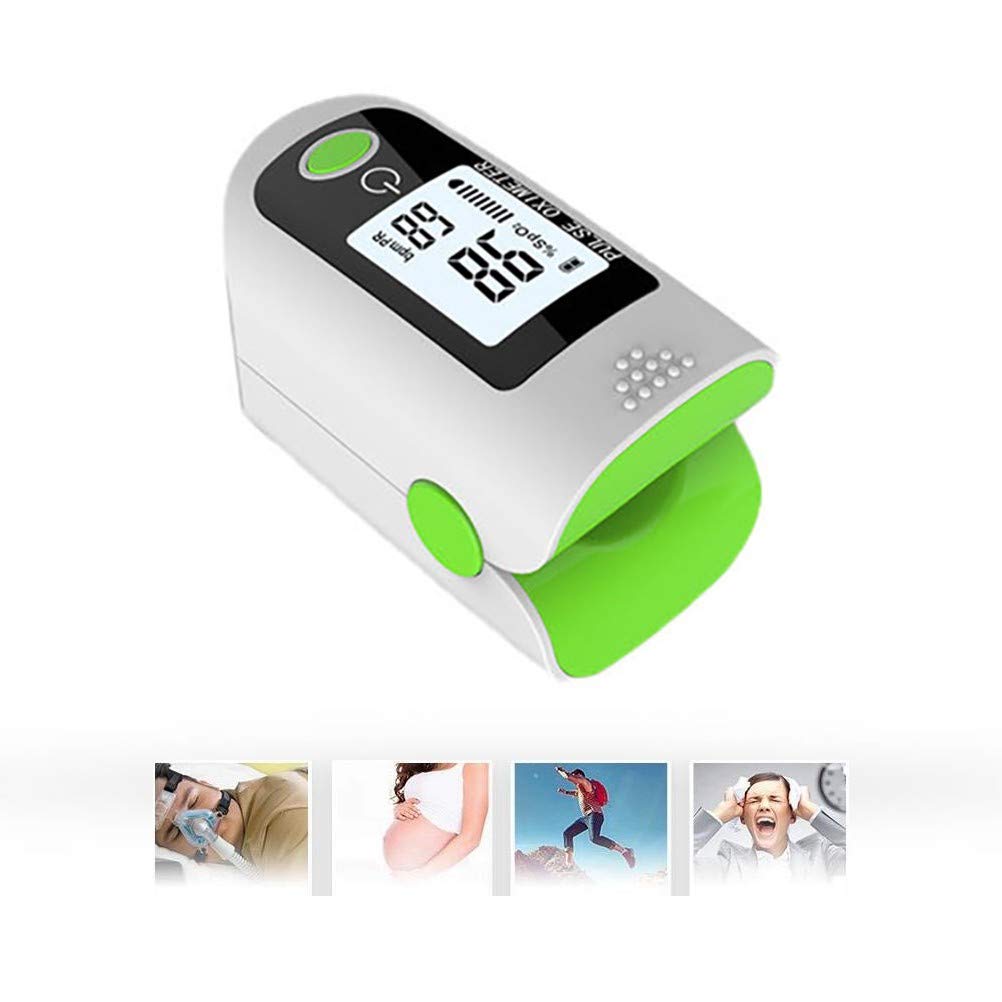 Pulsossimetro da Dito,Portatile Saturimetro con Display LED Ossigeno Saturimetro Monitoraggio Cardiofrequenza per Saturazione di Ossigeno e Frequenza del Polso