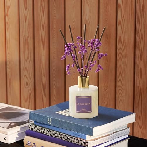 Image of COCORRINA Reed Diffuser - Grape 6.7 fl oz Reed Diffuser with Sticks, Home Bedrrom Bathroom Shelf Decor
