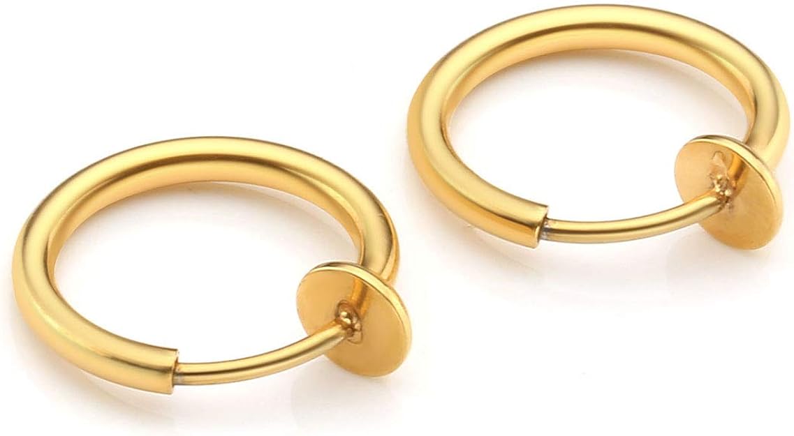 PiercingJ 2x 1.6 mm 316L Stainless Steel Fake Nose Piercing Clamp Ring