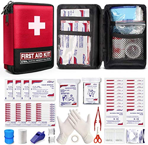 ETROL Mini First Aid Kit - Upgrade 117 Piece Personal Compact Emergency Survival Kits,Lightweight Portable Essential Medical Supplies for Car Backpacking Camping Home Travel Boat