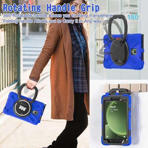 Coque antichoc Galaxy Tab Active 3 pour éviter les casses d'écran avec poignée bleu - 4
