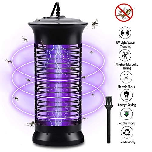 WANFEI Lampe Anti Moustique, 6W UV Tué Moustique Electrique Anti Insectes Répulsif Attrape Moustique Piege a Mouche Anti Insectes Zapper, Efficace Portée 30m², Non Toxique pour L'intérieur Chambre