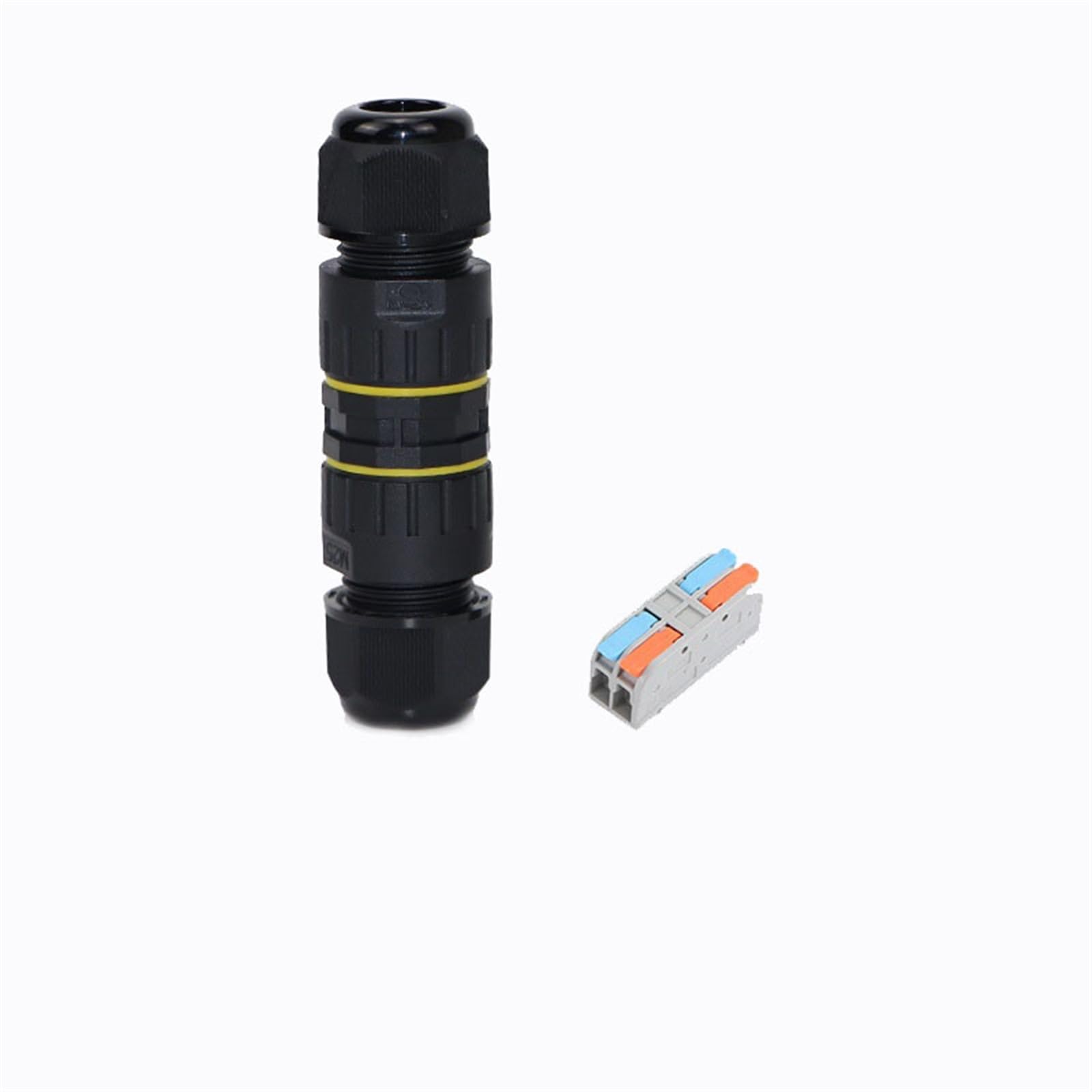 Ip68 موصل مقاوم للماء 2 / 3Pin محول سلك موصل مصباح LED خارجي سريع الأسلاك من النوع T لحام مثالي للكابلات Ø4-12mm ، استخدم للوحات الإعلانات الخارجية ، أضواء النفق ، أضواء المناظر الطبيعية على الطريق (