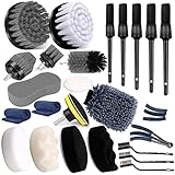 cepillo limpieza coche 🌟【Kit de cepillo de taladro multiusos】Limpieza kit permite limpiar su automóvil de manera más rápida y eficiente.Es ampliamente utilizado en limpiar varios vehículos, como bicicletas, motocicletas, coche, botes o camiones, etc. Además, también se puede utilizar para limpieza del hogar o la oficina.También un regalo.