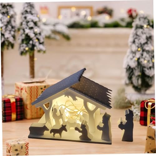 Moules crèche de Noël silicone et maison en résine époxy moulage table - 7