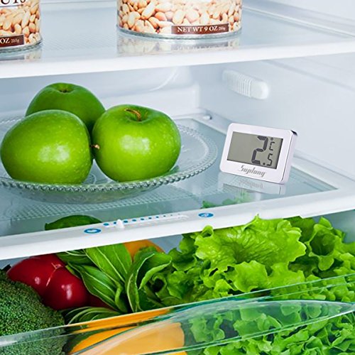 Kühlschrank-Thermometer, SUPLONG Digitale Wasserdichte Kühlschrank Mit Gefrierfach Thermometer Mit Gut Lesbarem LCD… – Bild 6