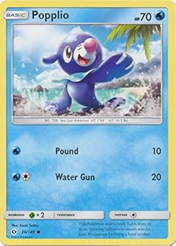 Pokemon - Popplio - 39/149 - Common - Pokemon Sun & Moon