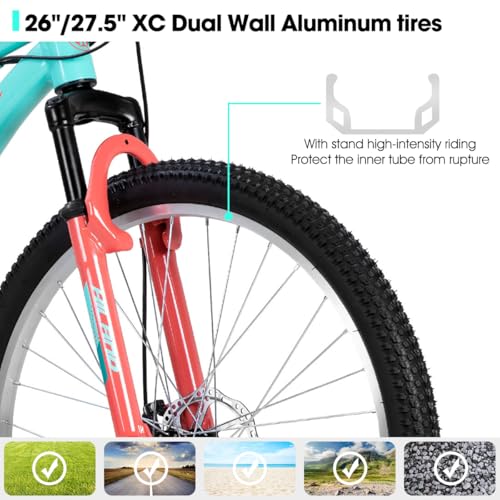 HILAND 20 Inch 26 Inch Mountain Bike for Women Girl,