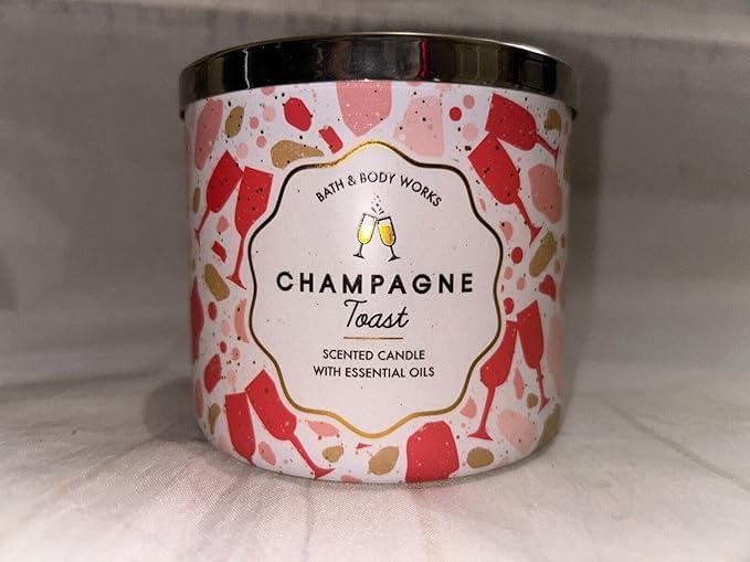 Candle 3-Wick Champagne Toast Large Bath Body 14.5 oz