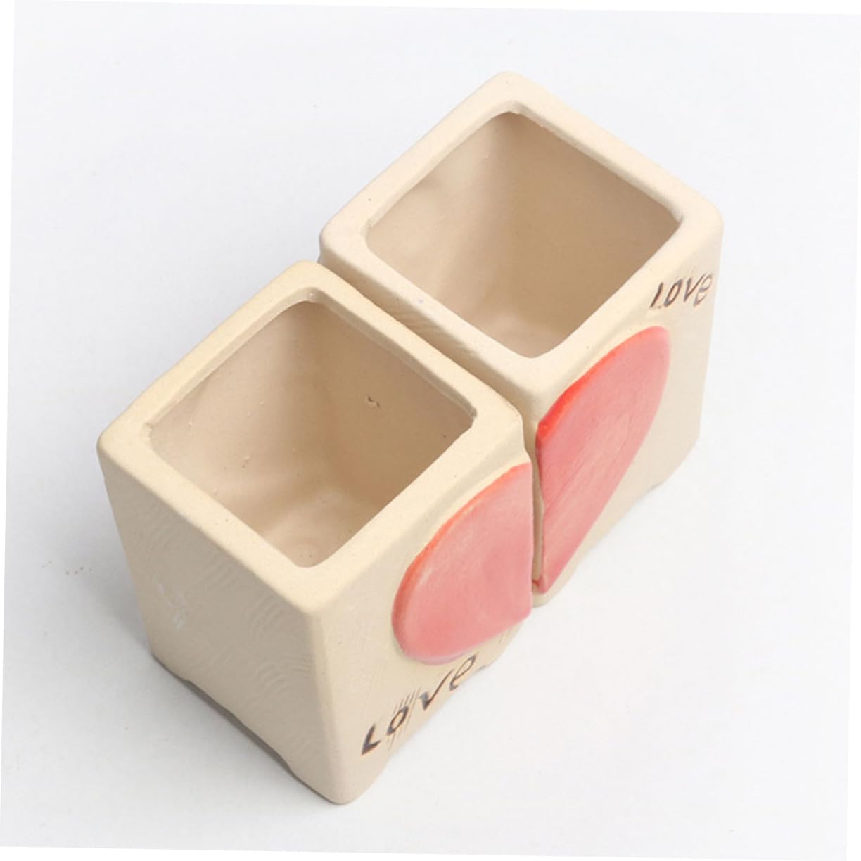 3paires Pot De Fleurs Design Cœur Créatif pour Plantes Succulentes pour Décoration Intérieure Et Extérieure Parfait pour Couples Amoureux