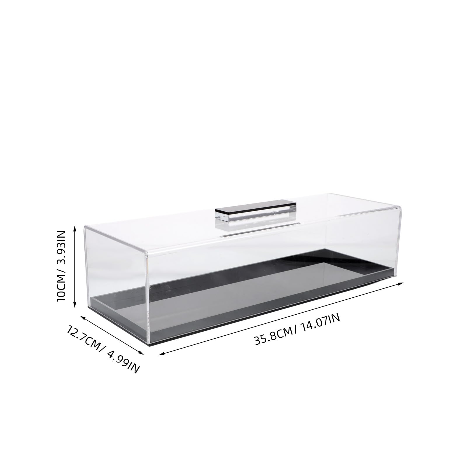 Bandeja Rectangular para Postres Tapa Transparente, Soporte Acrílico para Tartas, Funcional para Cocina Profesional y Reuniones