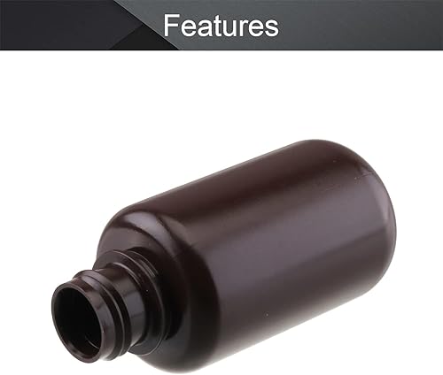 Miniatura 3 de Othmro 5 botellas de plástico de reactivo químico de laboratorio, 3.4 fl oz3.38 onzas líquidas de boca pequeñarecipientes de almacenamiento de