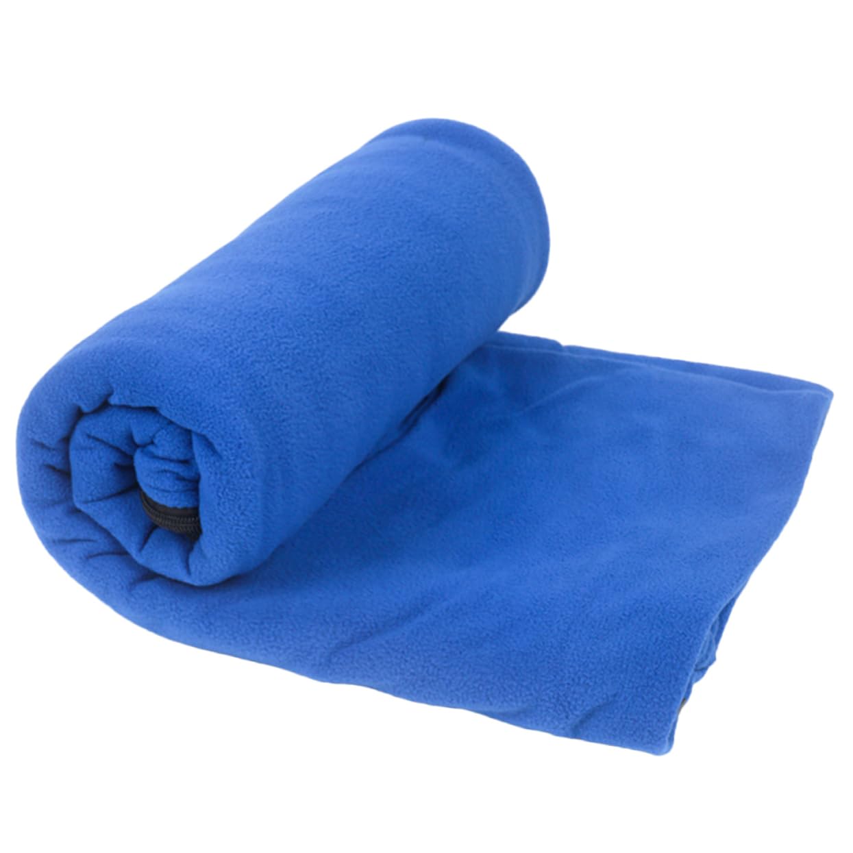 Saco de Dormir Polar Ligero Doble Cara 180x75 Cm Azul para Camping y Viaje, Manta Térmica Portátil para Picnic y Descanso al Aire Libre