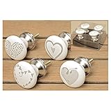  BOLTZE Möbelgriff Hearts 4er Set 4x6cm Keramik
