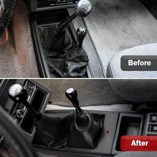 Car Shift Boot Cover for Toyota 4runner 1984-1989, Vinyl Leather Shifter Knob Boot Protector, Anti-Scratch, Black (11.5\" Length)