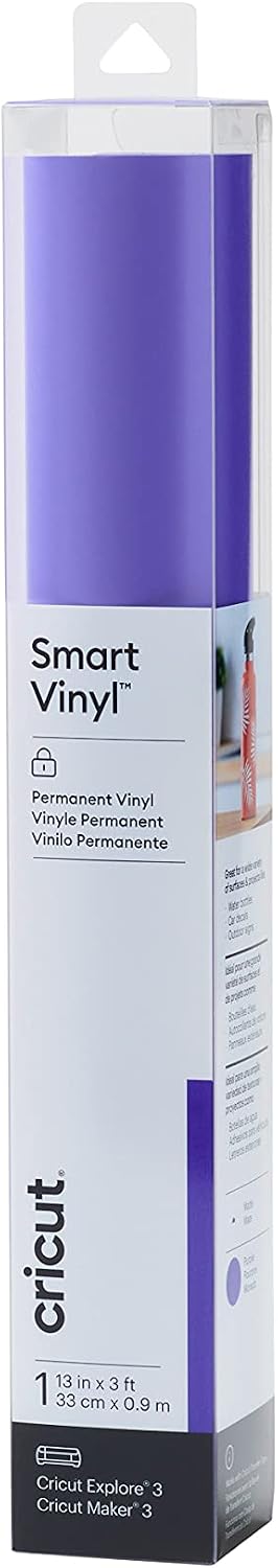 Cricut Smart Permanent Vinyl, Purple - 3ft Roll (13'x36') Adhesive Craft Vinyl - Matless Cutting for cuts up to 12ft with Maker 3 / Explore 3 Machines image 4