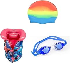 Kids/BOY Swimming Kit with 1 Swimming Shorts, 1 Anti Fog Swimming Goggles, 1 Silicone Swimming Cap, 1 Nose Clip 2 Ear Plugs