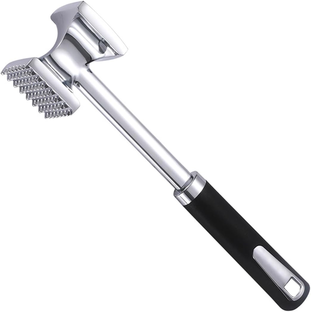 Ablandador de Carne Acero Inoxidable Doble Cara Plateado
