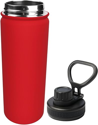 Miniatura 2 de Hervidor de acero inoxidable aislado rojo sólido  Impresión divertida botella de agua aislada  Ideal para deportes y viajes