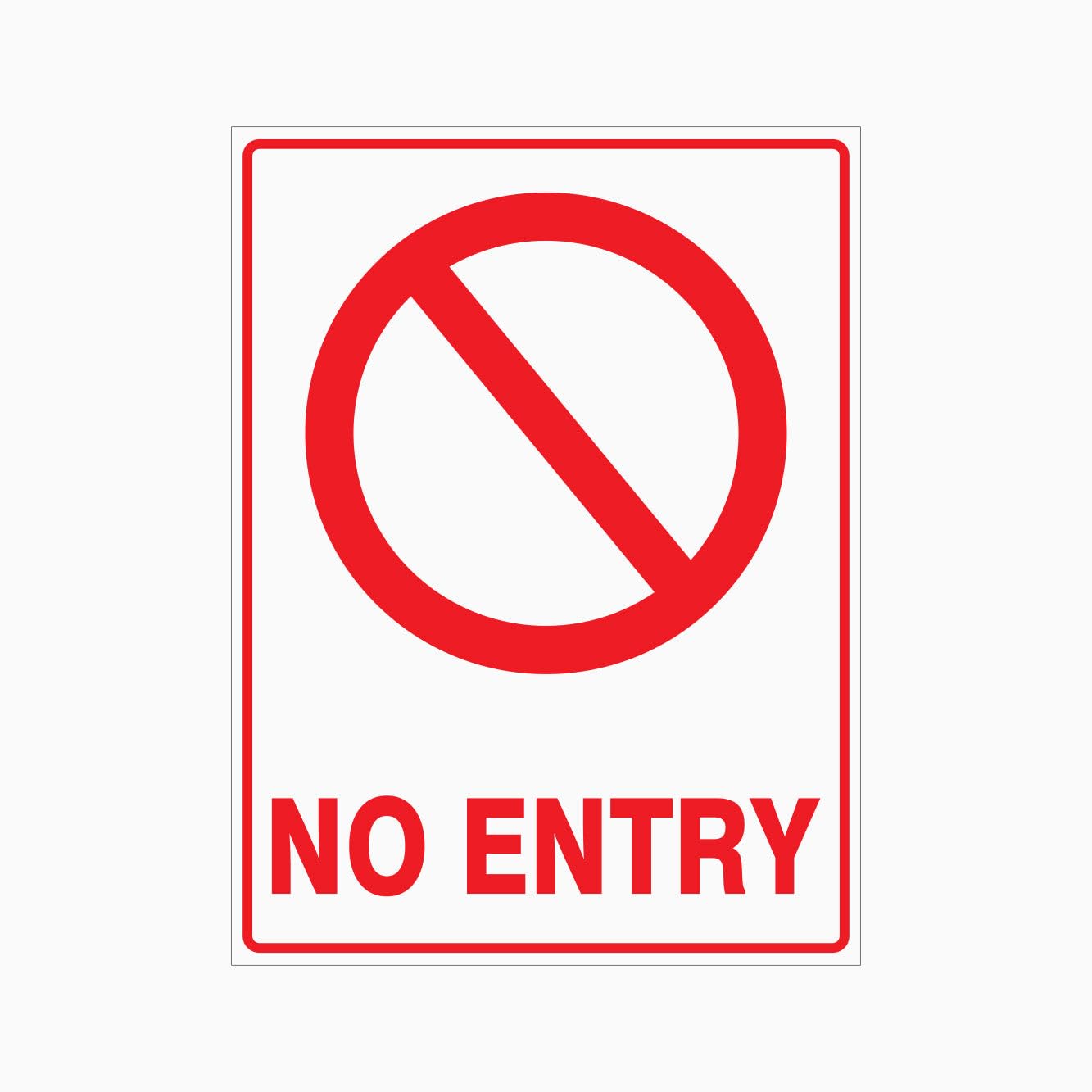 NO ENTRY Sign, 12x8 Inch Metal Tin Sign, Access Restriction Plaque for Dangerous and Private Working Areas