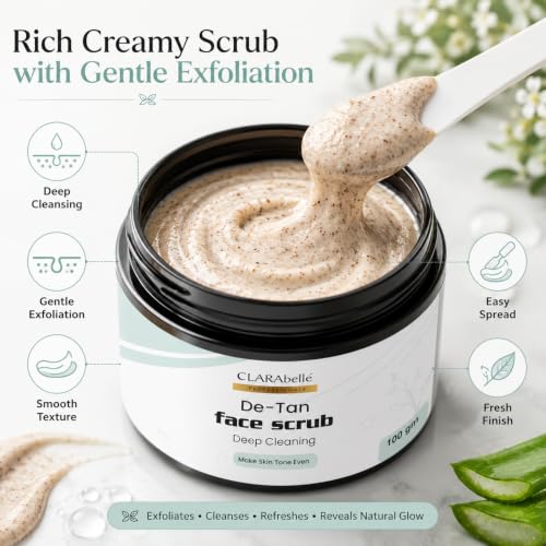 Image of Tan Removal Face Scrub (100gm) | Blackhead, Whitehead Remover, Dead Skin Remover, Detan Pack