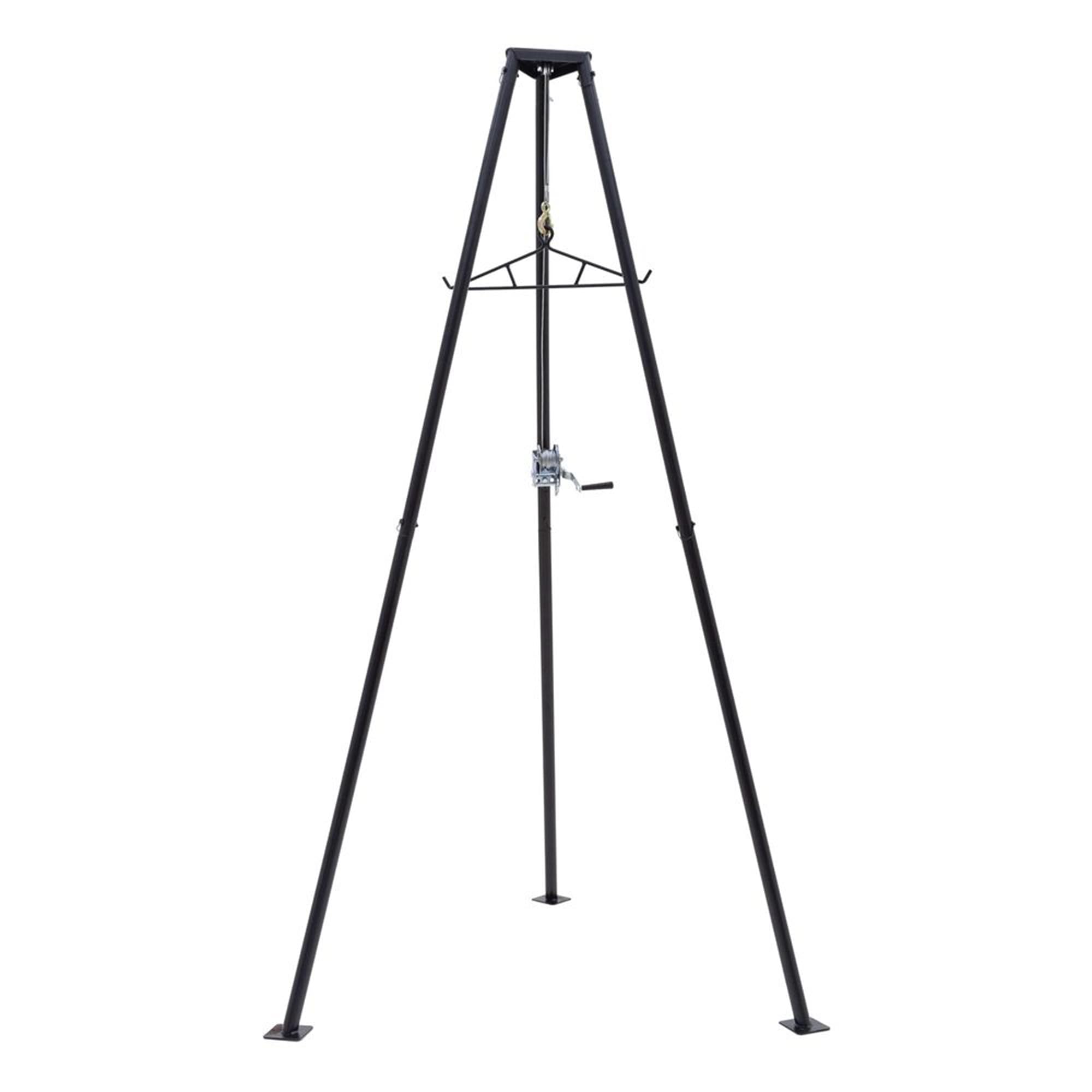 Kill Shot Hunting Tripod Game Hoist 500 lb Capacity with Gambrel & Winch for Cleaning, Skinning, Moving Game