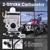 GOOFIT 15mm Carburetor Replacement for 47cc 49cc 2 Stroke Mini Pocket Bike Quad Chopper Scooter Engine
