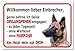 Produktbild AdriLeo Schild - Vorsicht Malinois - Willkommen lieber Einbrecher - (15x20cm) / Achtung Hund Wachhund robust langlebig UV-beständig wetterfestes Warnschild