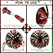 Yunsailing 24 Pack Cheerleading Pom Poms with Baton Handle 14.5 Inch Metallic Cheering Squad Pompoms for Team Sports Football Dance Cheering Adults (Red,Green and Black)