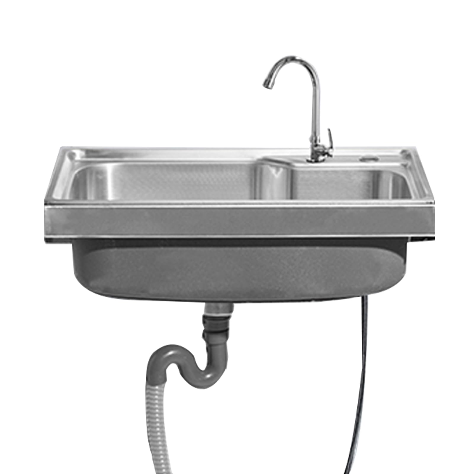 Lavabo de baño montado en la pared con grifo, fregadero de mano que ahorra espacio para lavandería y tocador, diseño moderno, fácil instalación, perfecto para espacios pequeños
