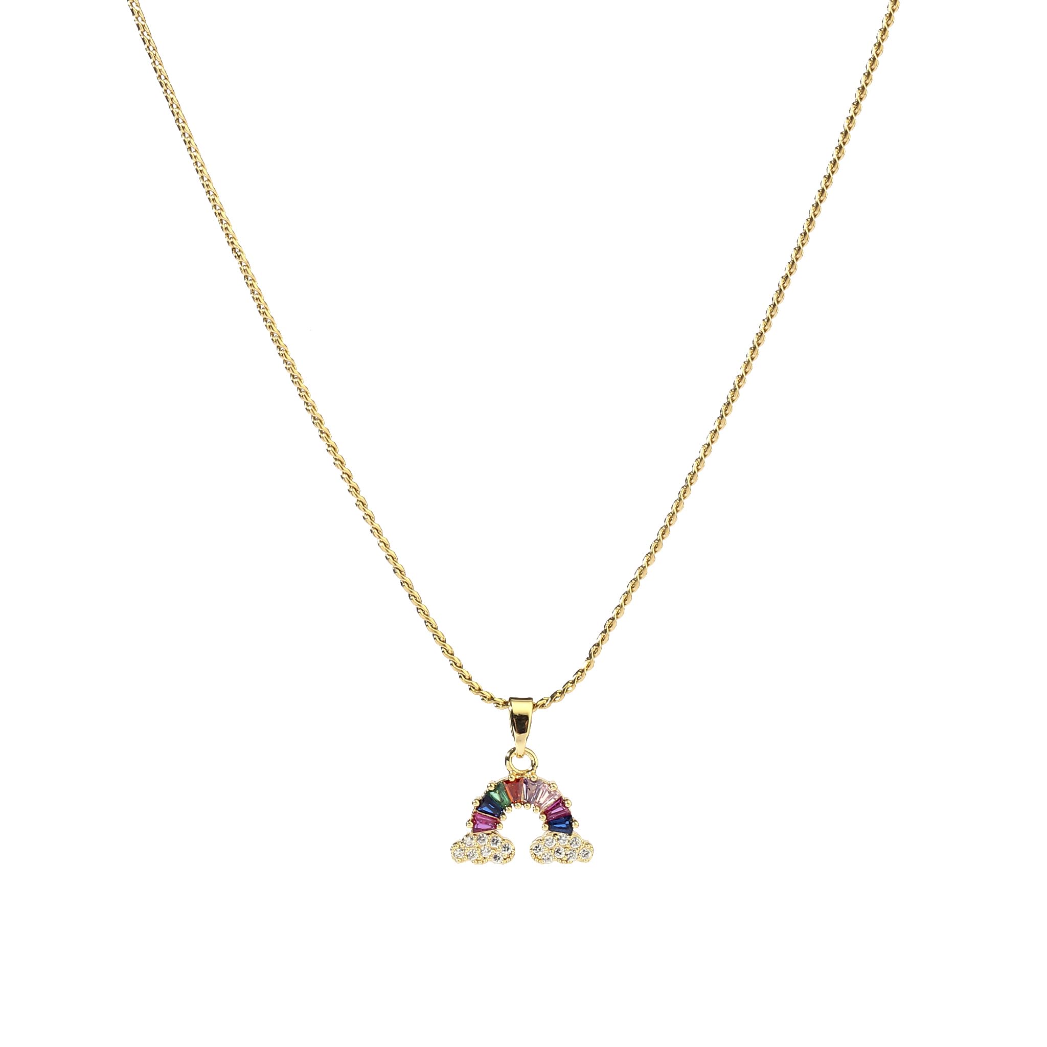 SALTY Luminous Rainbow Arch Gold Necklace for Women & Girls | Neck Chain | Locket | Necklace | Fancy & Stylish | Aesthetic Jewellery | Everyday Accessories (B0DCRZXLTN) Amazon Price History, Amazon Price Tracker