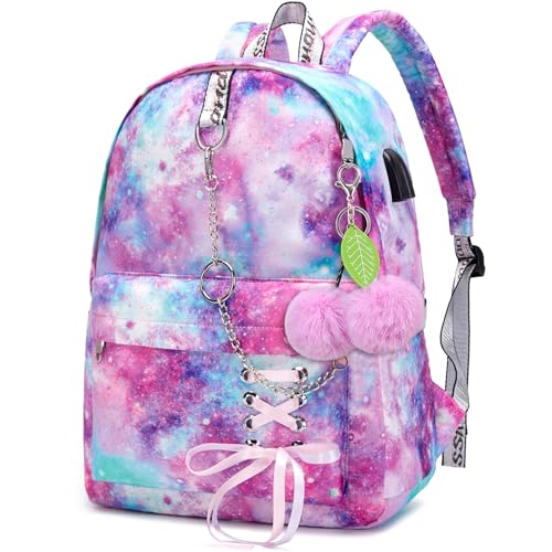 Backpacks for Girls Backpack for School Bookbag Gothic Backpack for School Girls (Purple)2