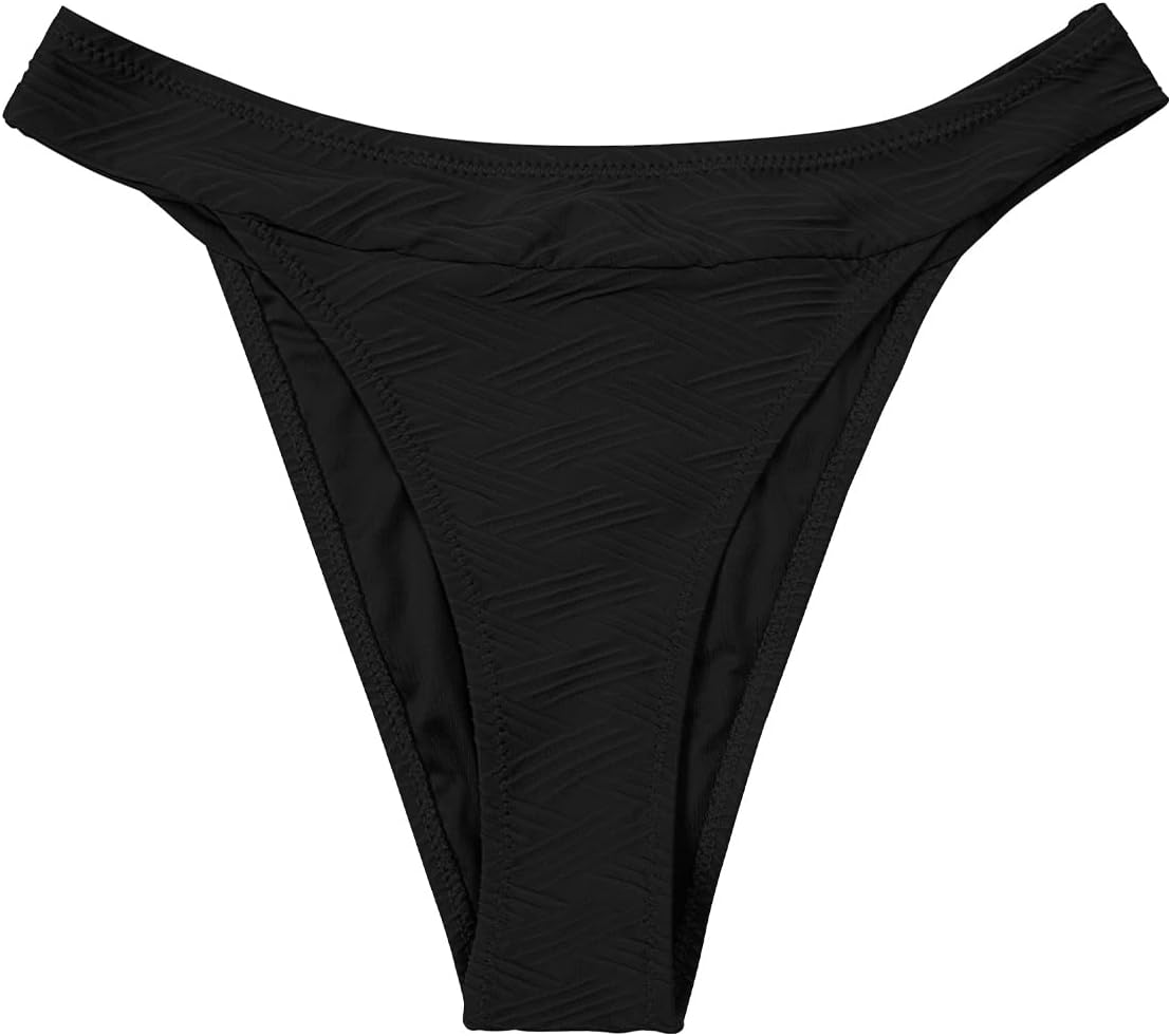 CUPSHE Women's Bikini Bottom High Cut Mid Waist Cheeky Bathing Suit - Image 4