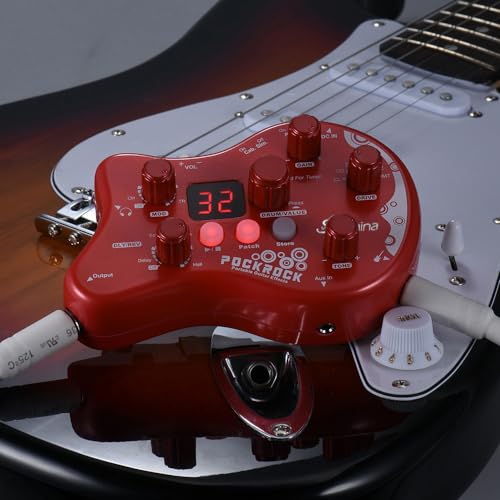 Jemora PockRock Guitare portable Multi-effets Processeur Pédale d’effet 15 types d’effets 40 rythmes de batterie Fonction de réglage avec adaptateur secteur - Les Beatles, Paul McCartney, John Lennon, RIngo Starr, George Harrison Jemora PockRock Guitare portable Multi-effets Processeur Pédale d'effet 15 types d'effets 40 rythmes de batterie Fonction de réglage avec adaptateur secteur – Image 6
