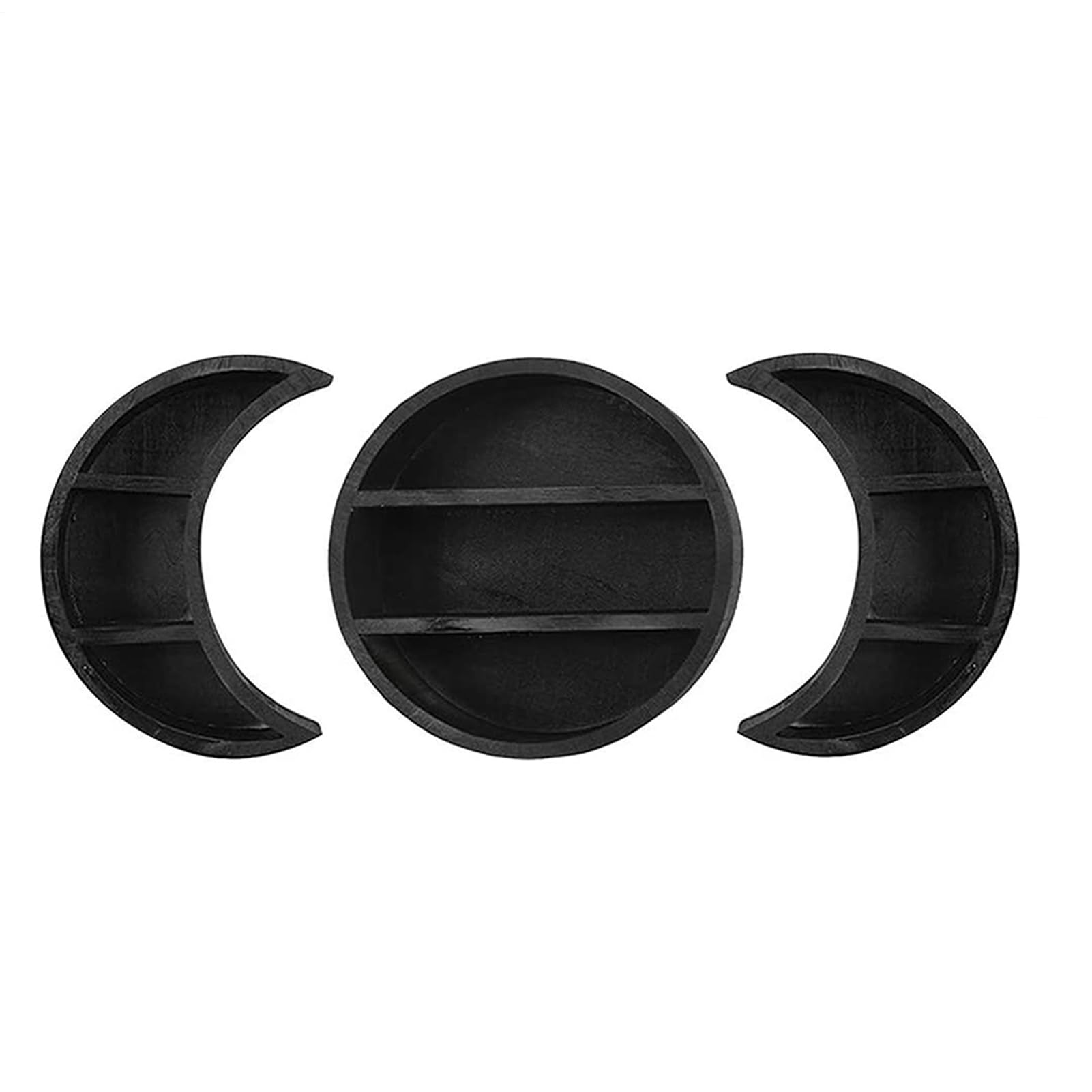 Mensole a forma di luna decorativa da parete, espositore galleggiante a
