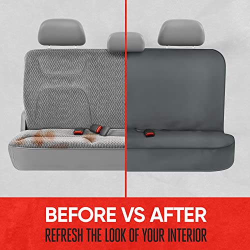 Image of BDK AquaShield Rear Bench Car Seat Cover, Waterproof Neoprene Back Seat Cover for Trucks Van SUV, Ideal Car Seat Protector for Kids & Dogs, Automotive Car Accessories (Gray)