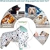 LovinPet Large Dog Pjs - Anti Licking & Anxiety Calming Dog Clothes, All Season Lightweight Stretchy Fit, Bullseye Melon Print, Pet Pajamas for Dogs, Pitbull Clothes, Grey 2XL #3
