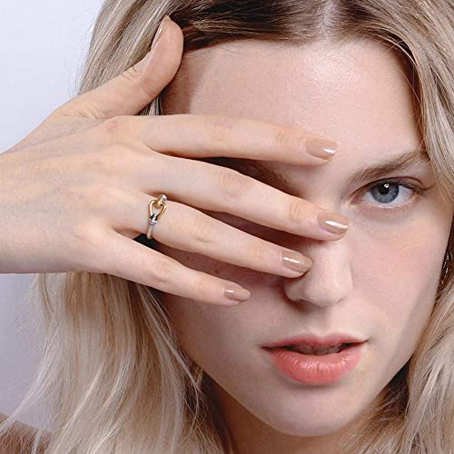 ChicSilver Retro Cuban Link Chain/Criss Cross Rings 925 Sterling Silver and Brass Oxidized Ring Open Adjustable Rings for Women(with Gift Box)2