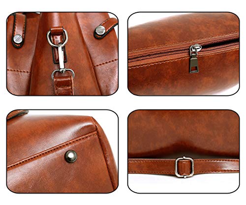 Women Handbags PU Leather Bag Shoulder Portable Messenger bag Purses 4 Pcs Set3