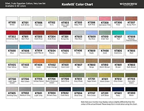 Hilo de Algodón WonderFil Specialty Threads Soft White 50wt miniatura 3